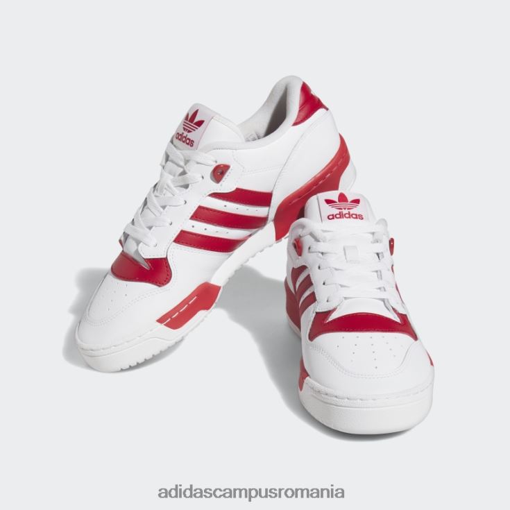 adidas campus romania rivalitate pantofi jos roșii bărbați alb roșu J266N24197