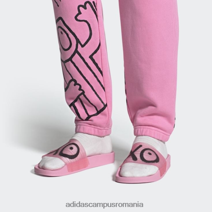 adidas campus romania roz strălucire adilette x andré saraiva diapozitive adidas bărbați strălucire roz/negru J266N24239