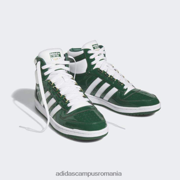 adidas campus romania top ten rb pantofi verzi bărbați verde/alb/auriu metalic J266N24681