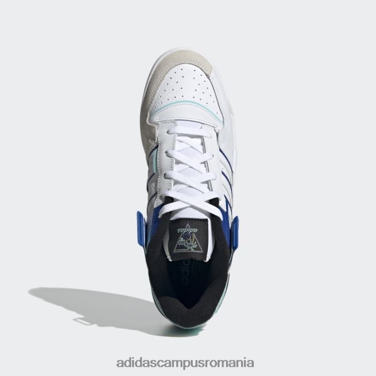 adidas campus romania forum exhib pantofi jos albastru bărbați alb/albastru/aqua J266N219718