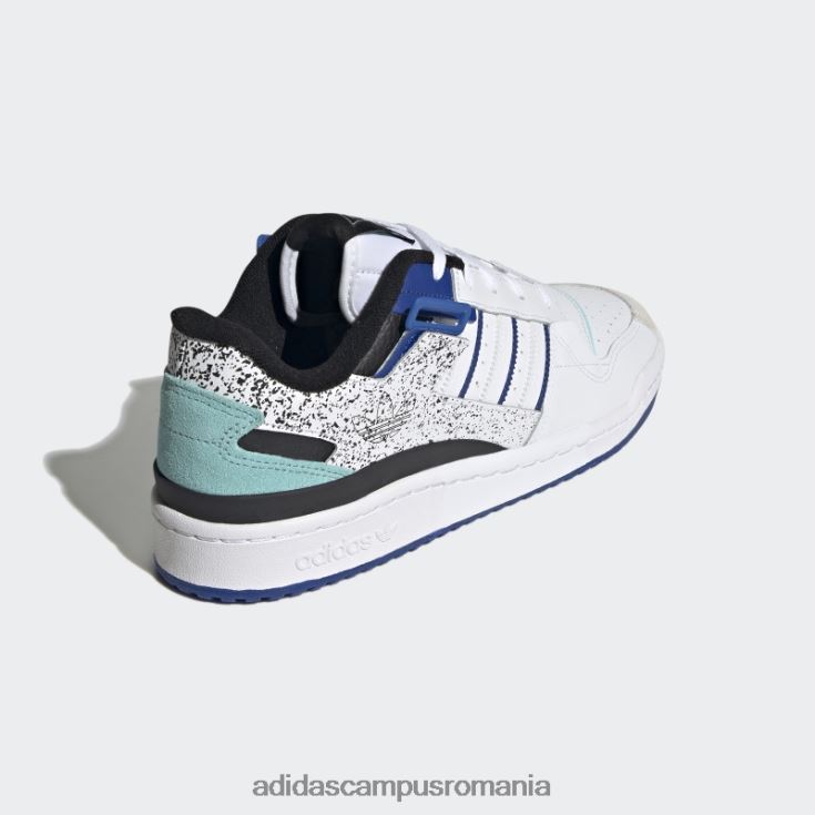 adidas campus romania forum exhib pantofi jos albastru bărbați alb/albastru/aqua J266N219718