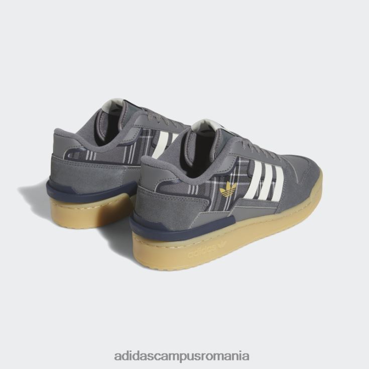 adidas campus romania forum exhib pantofi jos gri bărbați gri/alb/marin J266N219303