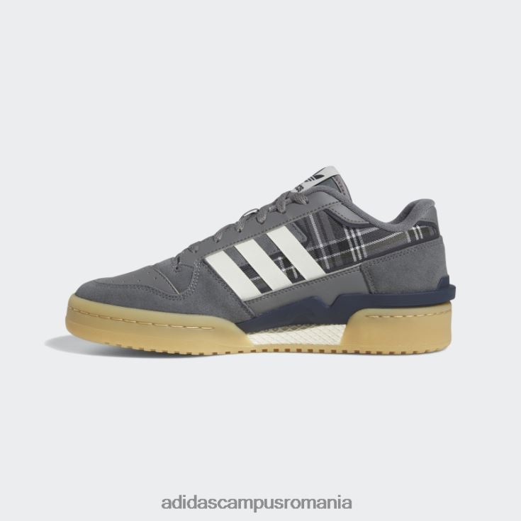 adidas campus romania forum exhib pantofi jos gri bărbați gri/alb/marin J266N219303