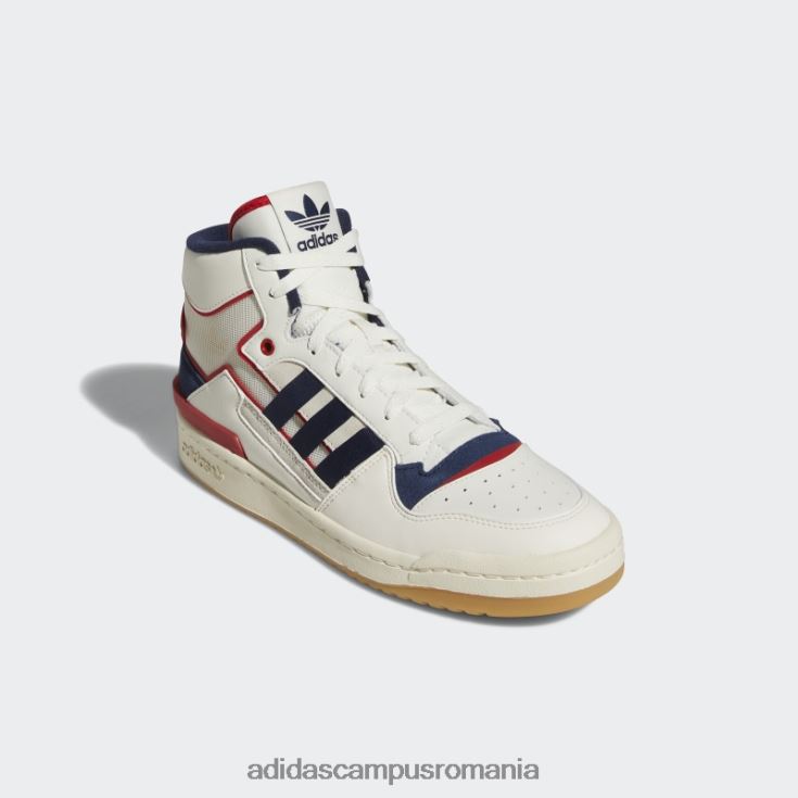 adidas campus romania forum exhib pantofi mijlocii bleumarin bărbați alb/marinier/stacojiu J266N219910