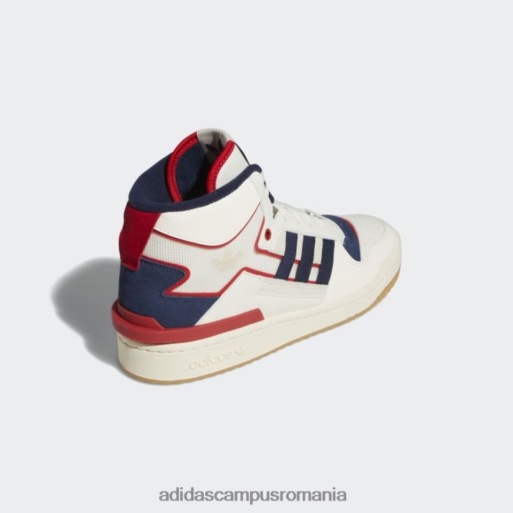 adidas campus romania forum exhib pantofi mijlocii bleumarin bărbați alb/marinier/stacojiu J266N219910