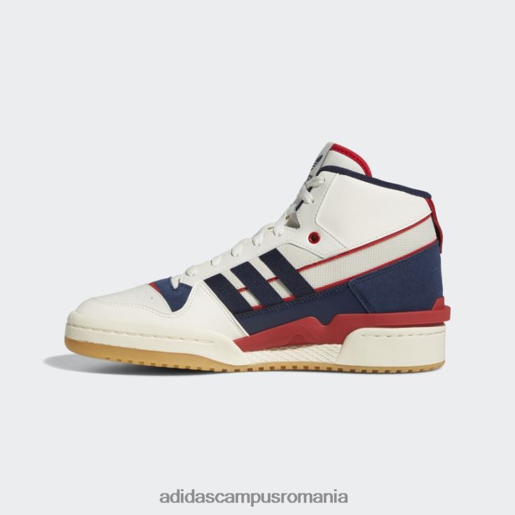 adidas campus romania forum exhib pantofi mijlocii bleumarin bărbați alb/marinier/stacojiu J266N219910