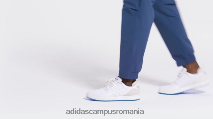 adidas campus romania pantofi de golf flopshot spikeless alb adidas bărbați alb/auriu metalic/albastru papură J266N219476