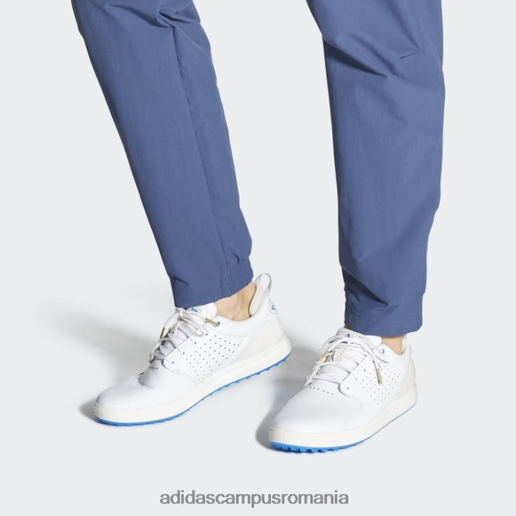 adidas campus romania pantofi de golf flopshot spikeless alb adidas bărbați alb/auriu metalic/albastru papură J266N219476