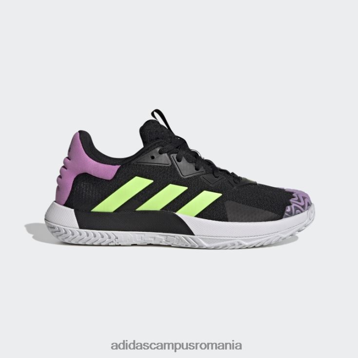 adidas campus romania pantofi de tenis solematch control negri bărbați negru/verde/liliac J266N219790