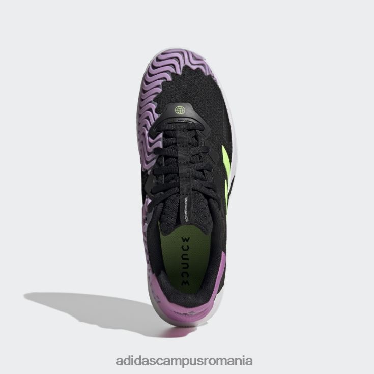 adidas campus romania pantofi de tenis solematch control negri bărbați negru/verde/liliac J266N219790