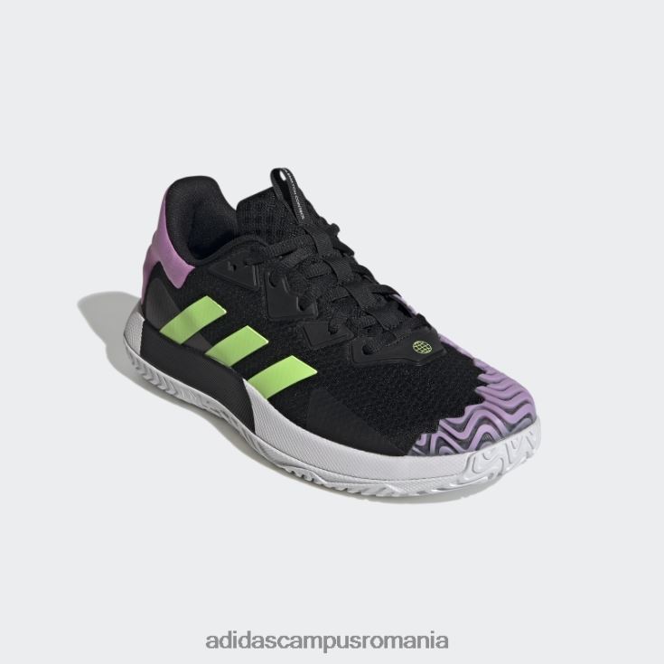 adidas campus romania pantofi de tenis solematch control negri bărbați negru/verde/liliac J266N219790