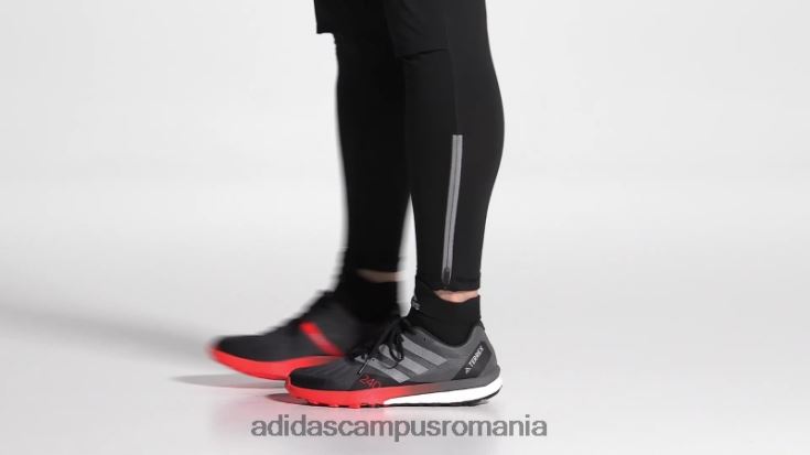 adidas campus romania pantofi negri terrex speed ultra trail running bărbați negru/argintiu/rosu J266N219690