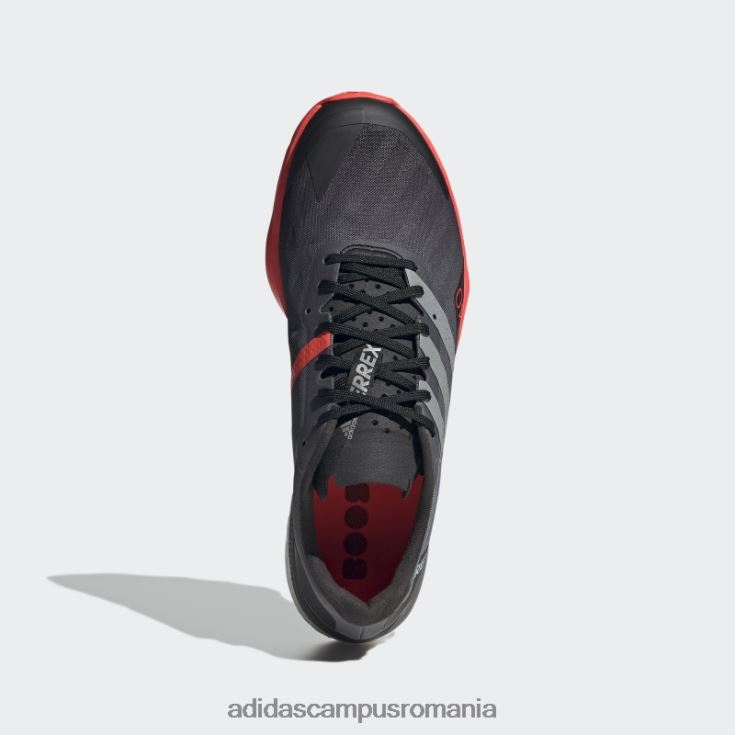 adidas campus romania pantofi negri terrex speed ultra trail running bărbați negru/argintiu/rosu J266N219690
