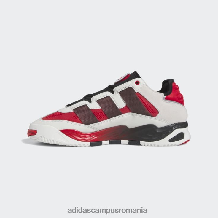 adidas campus romania pantofi niteball albi bărbați alb/negru/stacojiu J266N219472
