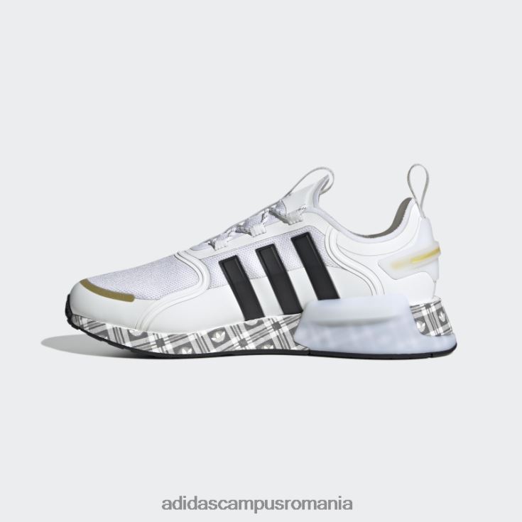 adidas campus romania pantofi nmd-r1 v3 alb bărbați alb/negru/auriu metalic J266N219370