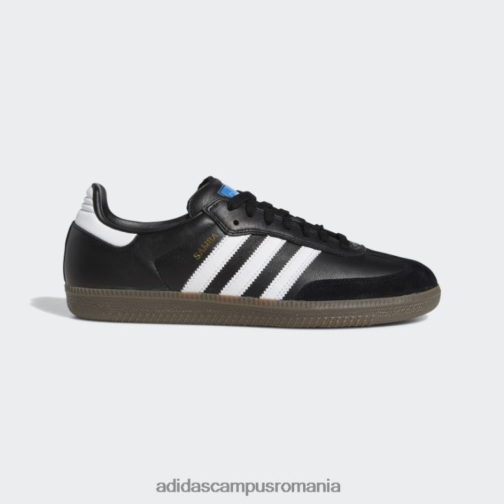 adidas campus romania pantofi samba adv negri bărbați negru/alb/auriu metalic J266N219430