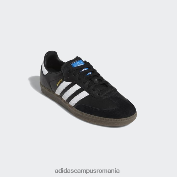 adidas campus romania pantofi samba adv negri bărbați negru/alb/auriu metalic J266N219430