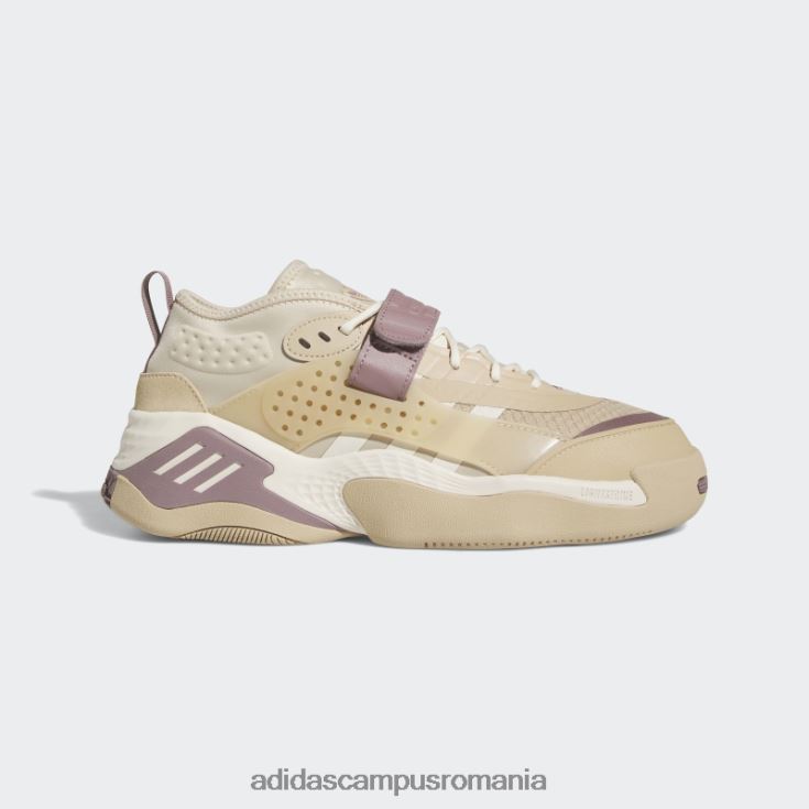 adidas campus romania pantofi streetball iii bej adidas bărbați bej/alb/violet J266N219482