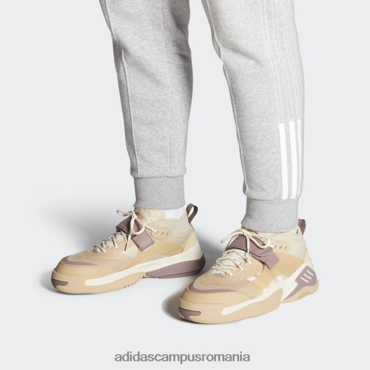 adidas campus romania pantofi streetball iii bej adidas bărbați bej/alb/violet J266N219482