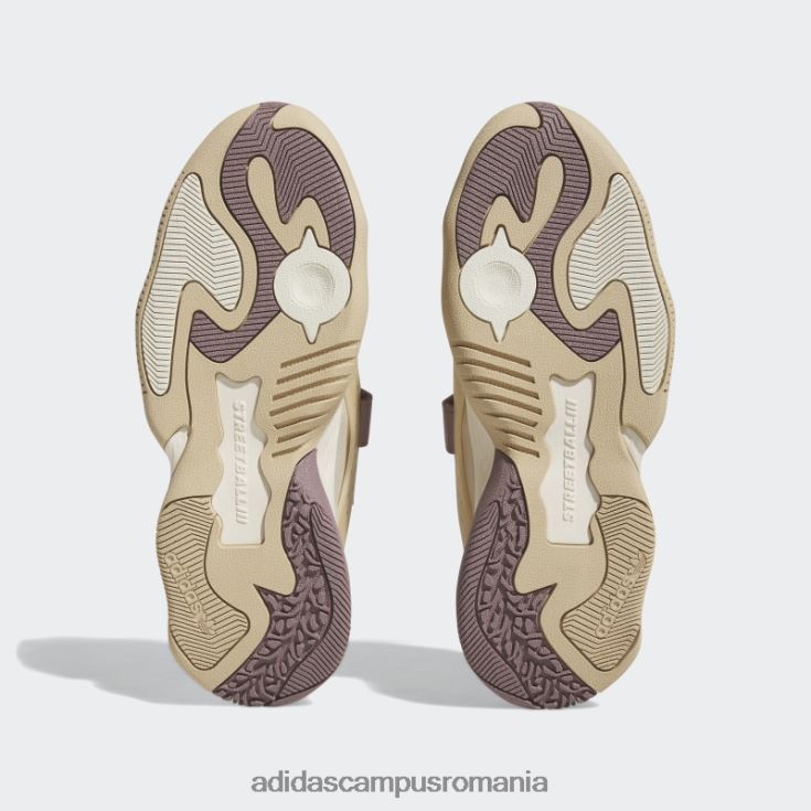 adidas campus romania pantofi streetball iii bej adidas bărbați bej/alb/violet J266N219482