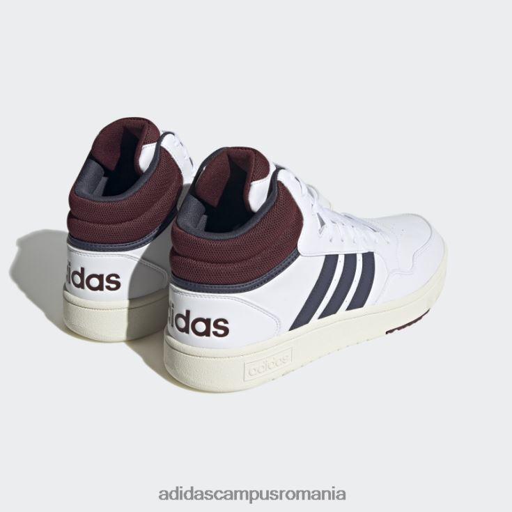 adidas campus romania pantofi vintage mid classic hoops 3.0 albi bărbați alb/marinier/rosu J266N219822