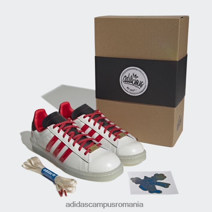 adidas campus romania pantofii lui Ray urlă campus alb bărbați alb/rosu/negru J266N219780