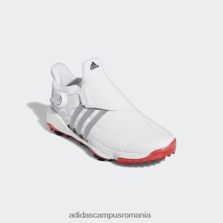 adidas campus romania tour360 22 pantofi de golf boa alb bărbați alb/argintiu/rosu J266N219916