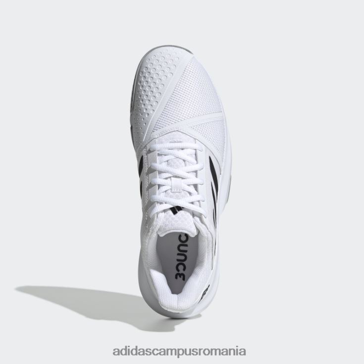 adidas campus romania courtjam bounce pantofi albi bărbați alb/negru/argintiu J266N212835