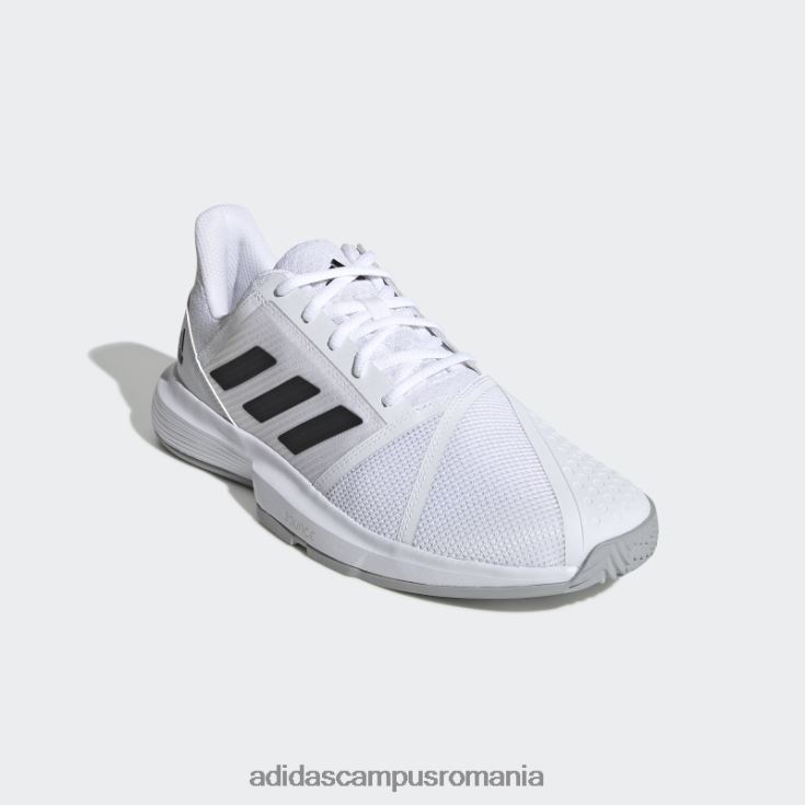 adidas campus romania courtjam bounce pantofi albi bărbați alb/negru/argintiu J266N212835