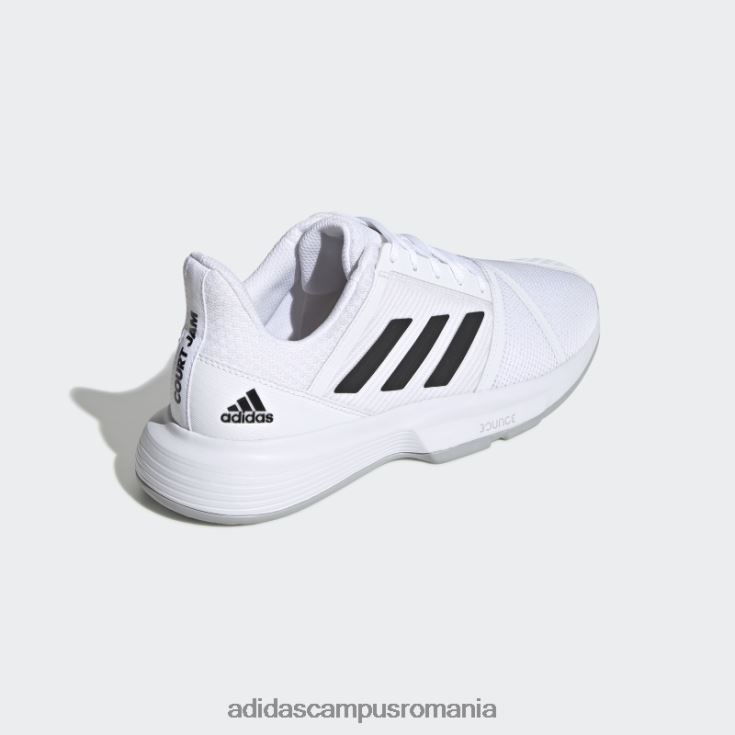adidas campus romania courtjam bounce pantofi albi bărbați alb/negru/argintiu J266N212835