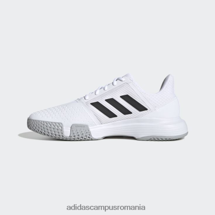 adidas campus romania courtjam bounce pantofi albi bărbați alb/negru/argintiu J266N212835