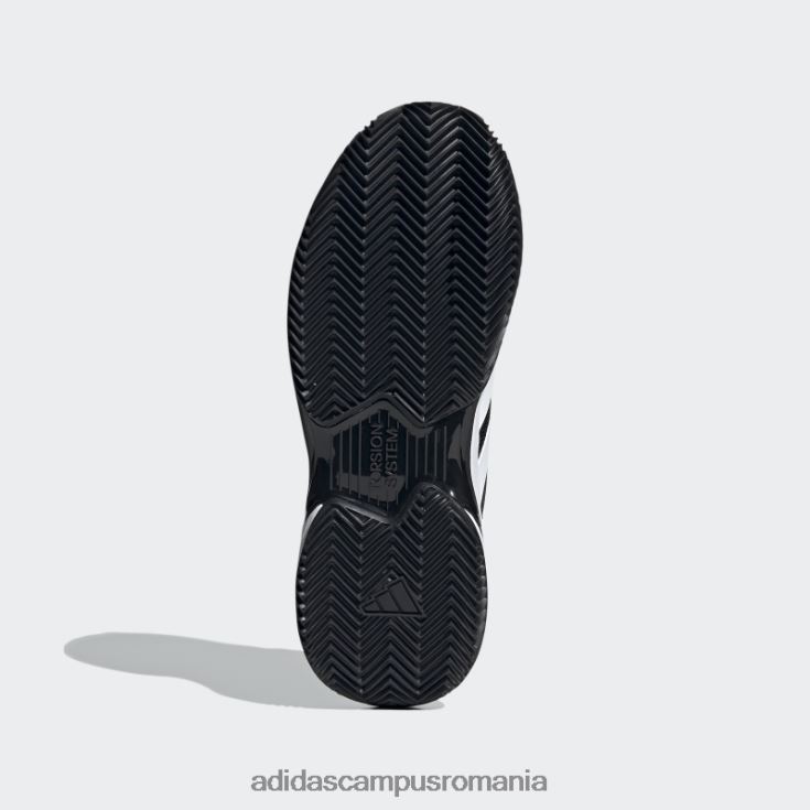 adidas campus romania pantofi de tenis negri pe zgură de control Courtjam bărbați alb negru J266N213012