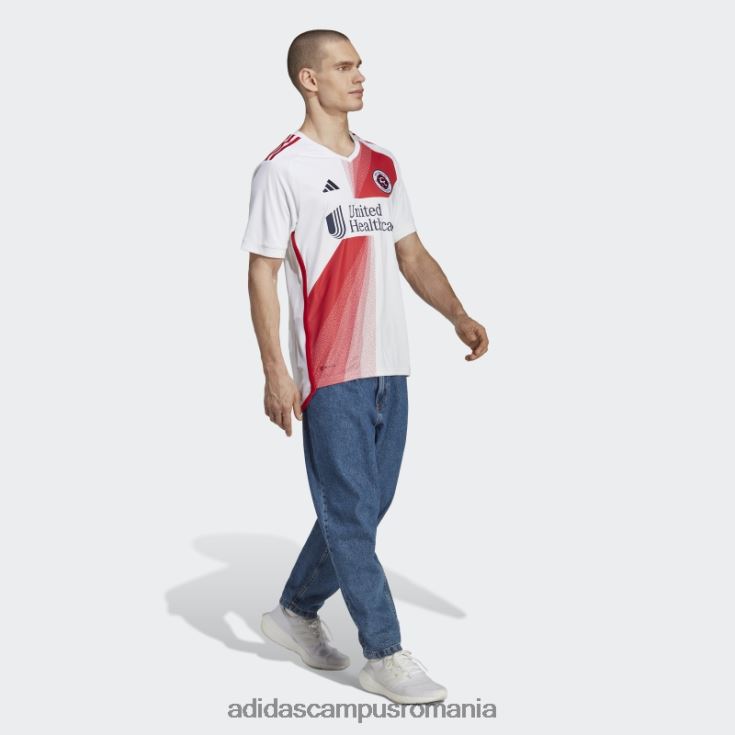 adidas campus romania New England Revolution 23/24 tricou deplasare roșu bărbați alb roșu J266N220835