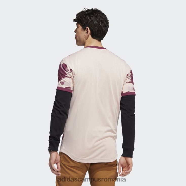 adidas campus romania Portland timbers roz vapor 22/23 deplasare tricou autentic bărbați vapor roz/crimson J266N220410
