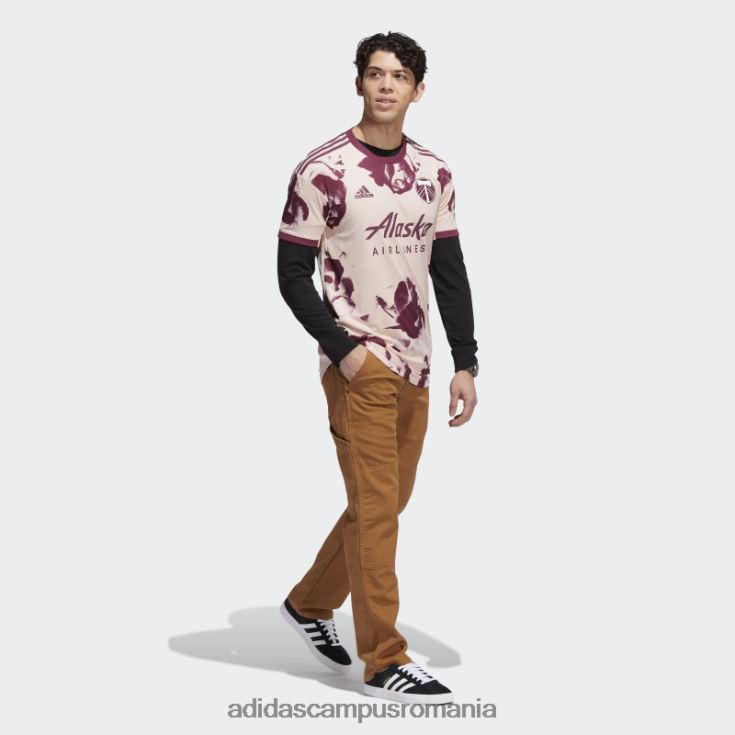 adidas campus romania Portland timbers roz vapor 22/23 deplasare tricou autentic bărbați vapor roz/crimson J266N220410
