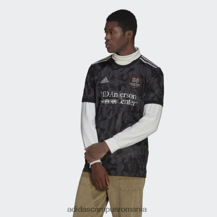 adidas campus romania Tricou de deplasare carbon Houston Dynamo 22/23 bărbați carbon/negru J266N220621