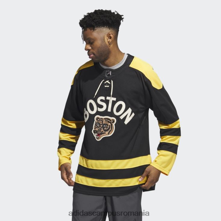 adidas campus romania black bruins tricou de iarnă autentic cu semnătură clasică adidas bărbați negru J266N220211