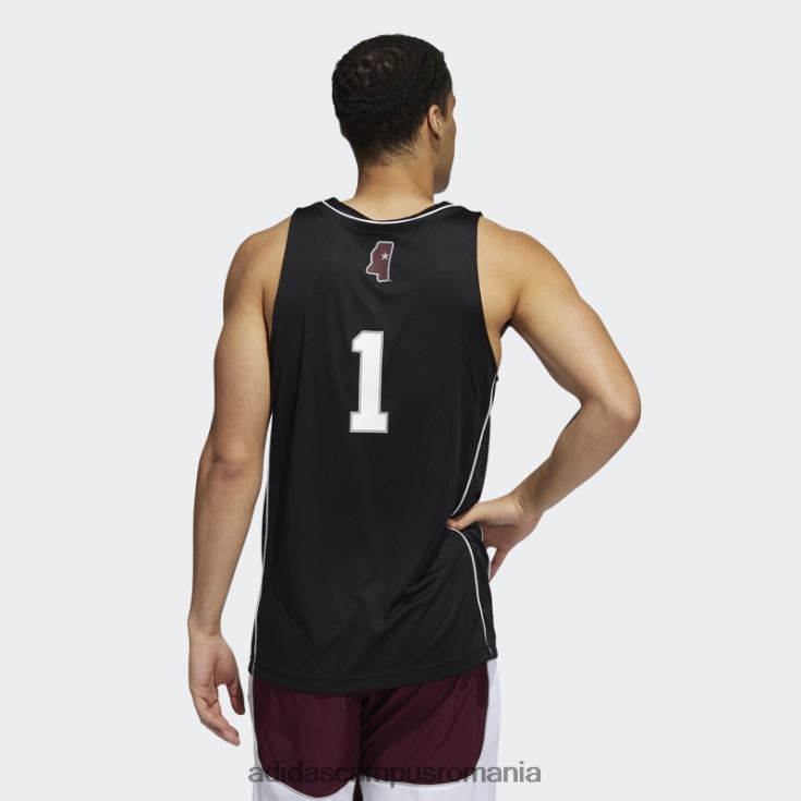 adidas campus romania buldogs ncaa tricou swingman negru bărbați alb negru J266N220264