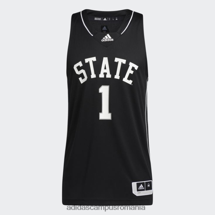 adidas campus romania buldogs ncaa tricou swingman negru bărbați alb negru J266N220264