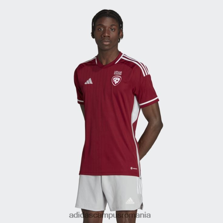 adidas campus romania coll burgundy letonia 22 tricou acasă adidas bărbați coll visiniu J266N220613