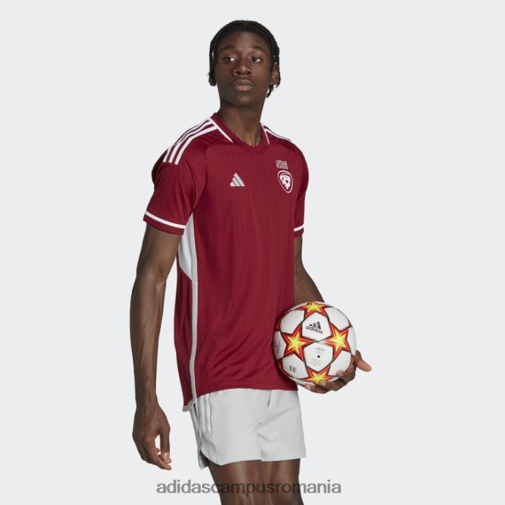 adidas campus romania coll burgundy letonia 22 tricou acasă adidas bărbați coll visiniu J266N220613