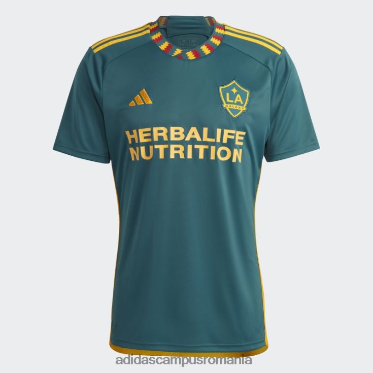 adidas campus romania fashion la galaxy 23/24 deplasare tricou colegiu auriu bărbați verde mister/aur colegiu J266N220350