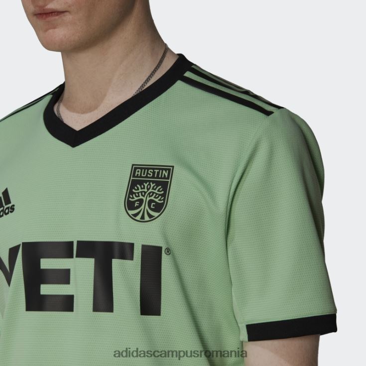 adidas campus romania glory mint austin fc 22/23 deplasare tricou autentic adidas bărbați glorie mentă/negru J266N220589