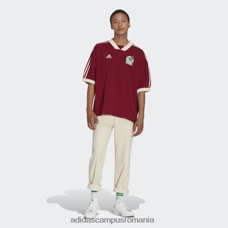 adidas campus romania mexico icon jerse coll burgundy bărbați coll visiniu J266N220725