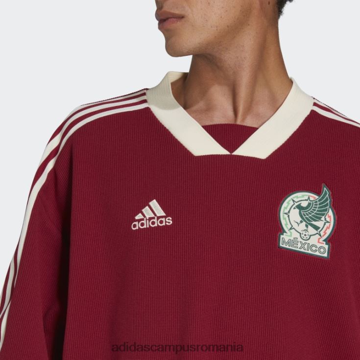 adidas campus romania mexico icon jerse coll burgundy bărbați coll visiniu J266N220725