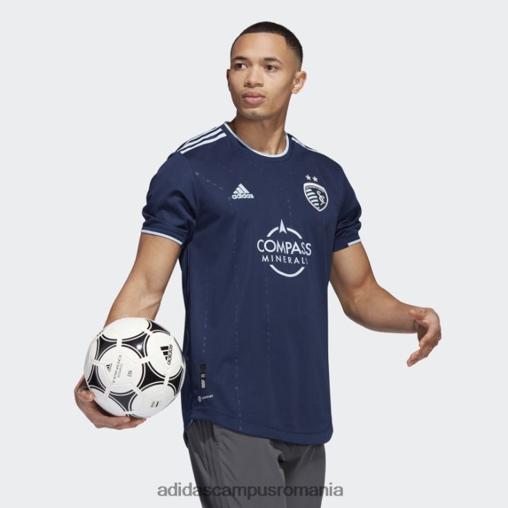 adidas campus romania sporting Kansas City 22/23 deplasare tricou autentic noapte indigo bărbați indigo de noapte J266N220834