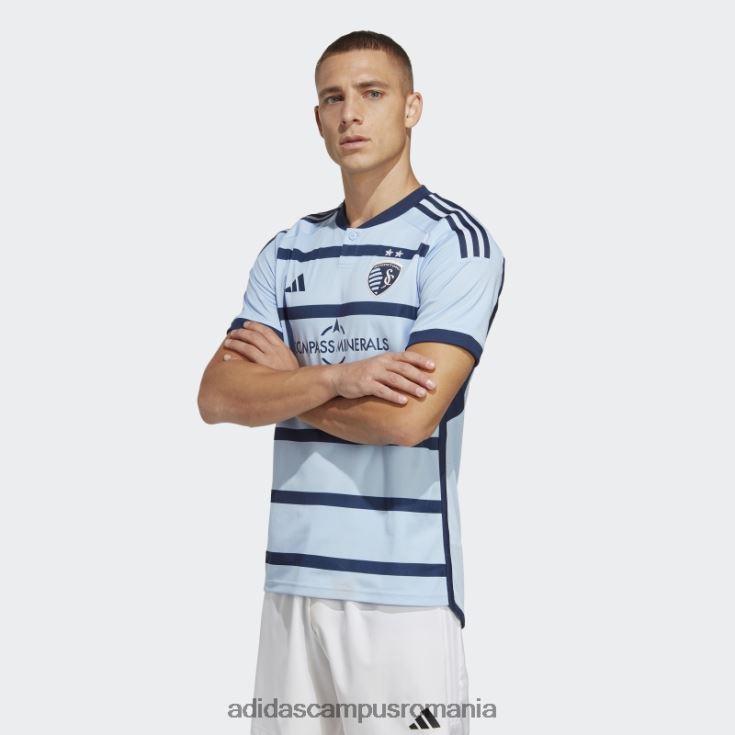 adidas campus romania sporting kansas city 23/24 acasă tricou autentic albastru strălucitor bărbați albastru strălucitor/indigo noapte J266N220612