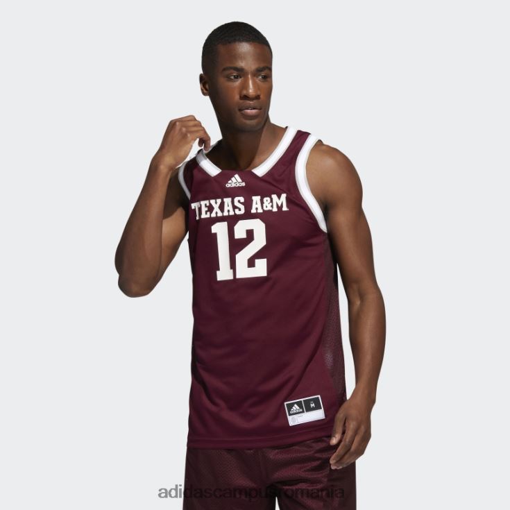 adidas campus romania tricou aggies swingman maro adidas bărbați maro/alb J266N220670