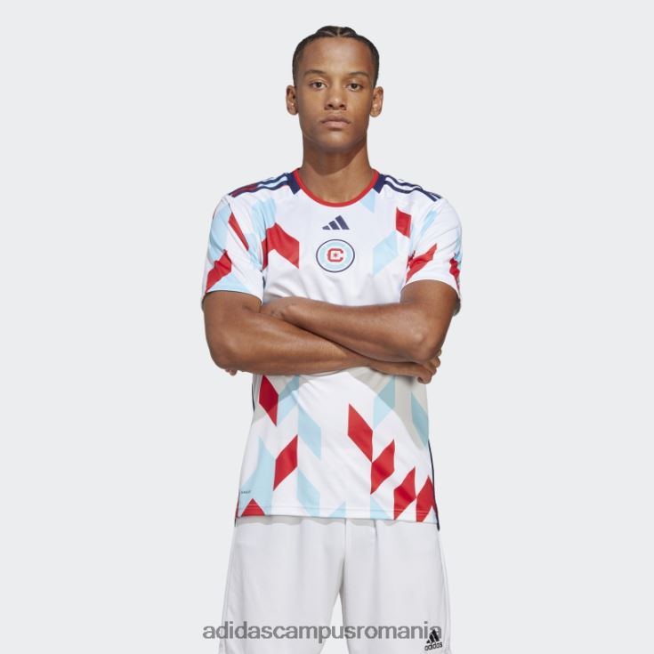 adidas campus romania tricou alb Chicago Fire 23/24 deplasare bărbați cer alb/noapte J266N220320