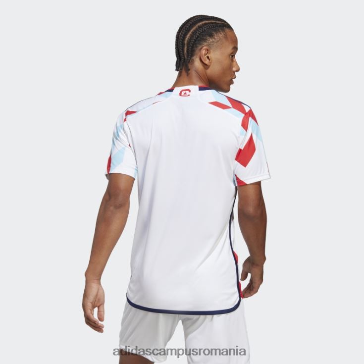 adidas campus romania tricou alb Chicago Fire 23/24 deplasare bărbați cer alb/noapte J266N220320